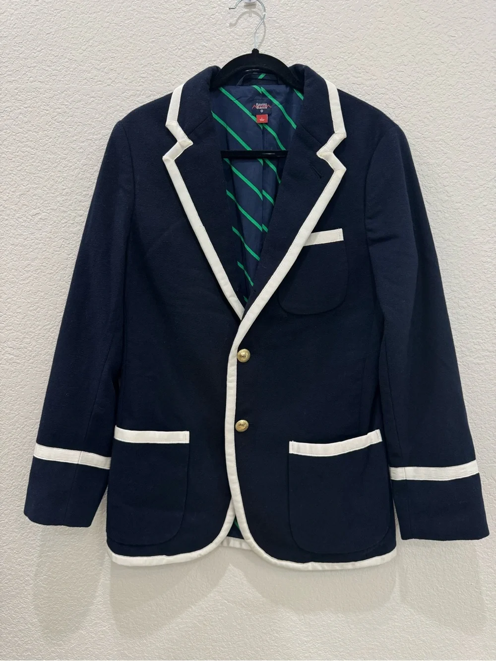 Rowing Blazers x Target Navy White Trim Blazer Jacket Gold Buttons Men Small